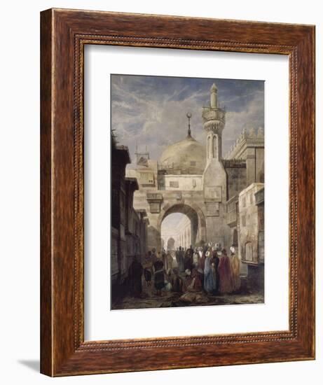 Mosquée d'al-Azhar au Caire-Adrien Dauzats-Framed Giclee Print