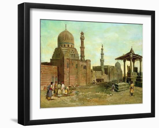 Mosques and Minarets (Oil on Canvas)-Adrien Dauzats-Framed Giclee Print
