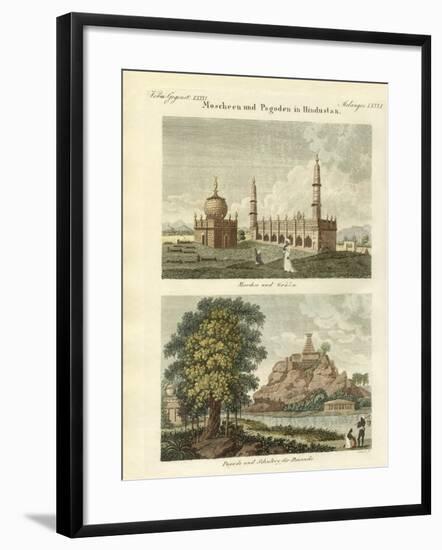 Mosques and Pagodas in Hindustan-null-Framed Giclee Print