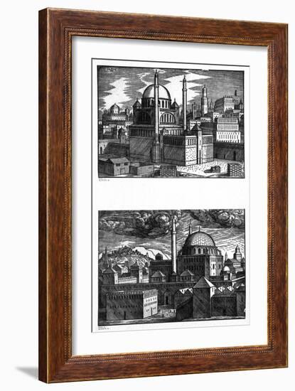 Mosques of Constantinople, 1570-Melchior Lorck-Framed Giclee Print