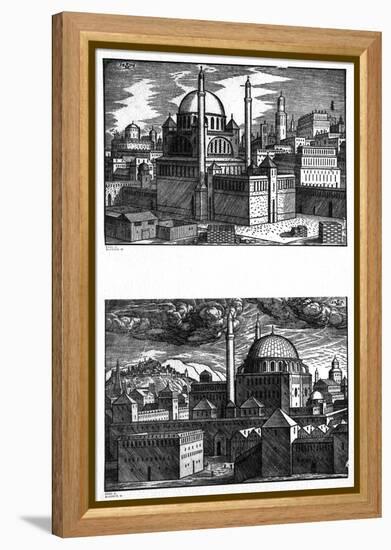 Mosques of Constantinople, 1570-Melchior Lorck-Framed Premier Image Canvas
