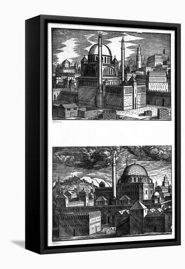 Mosques of Constantinople, 1570-Melchior Lorck-Framed Premier Image Canvas