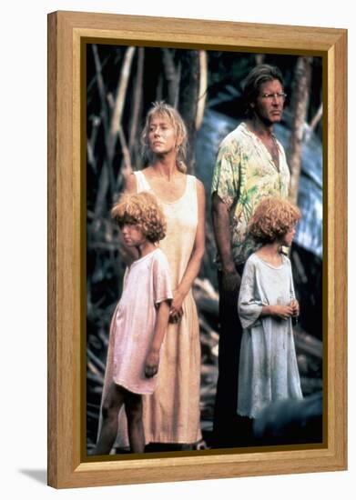 MOSQUITO COAST, 1986 directed by PETER WEIR Helen Mirren and Harrison Ford (photo)-null-Framed Stretched Canvas