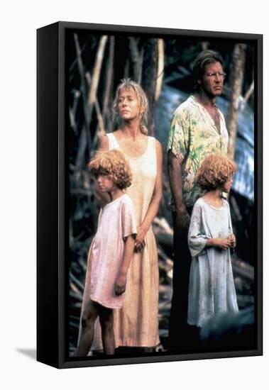 MOSQUITO COAST, 1986 directed by PETER WEIR Helen Mirren and Harrison Ford (photo)-null-Framed Stretched Canvas