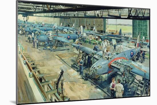 Mosquitos on the Line at Hatfield-Terence Cuneo-Mounted Giclee Print