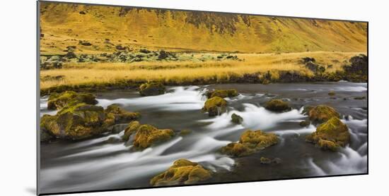 Moss-Covered Stones Close Foss, Deverghamrar, South Iceland, Iceland-Rainer Mirau-Mounted Photographic Print