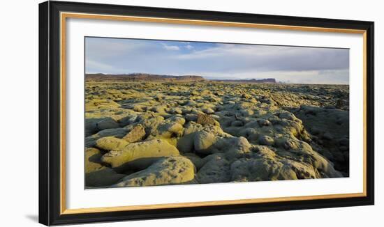 Moss Cushion on a Lava Field, Near Kirkjubaerklaustur, Eldhraun, South Iceland, Iceland-Rainer Mirau-Framed Photographic Print