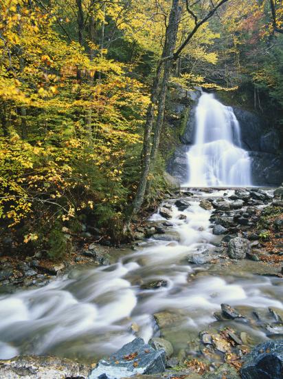 'Moss Glen Falls in Autumn, Granvillie, Vermont, USA' Photographic ...