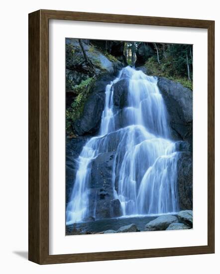 Moss Glen Falls in the Green Mountain National Forest, Vermont, New England, USA-Amanda Hall-Framed Photographic Print