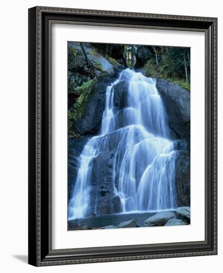 Moss Glen Falls in the Green Mountain National Forest, Vermont, New England, USA-Amanda Hall-Framed Photographic Print