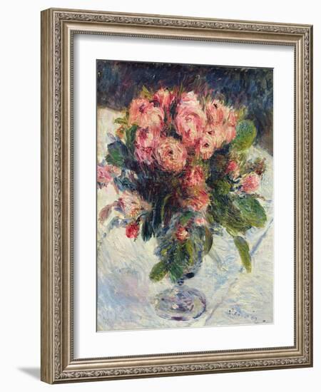 Moss-Roses, c.1890-Pierre-Auguste Renoir-Framed Giclee Print