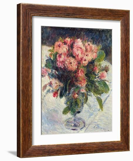 Moss-Roses, c.1890-Pierre-Auguste Renoir-Framed Giclee Print