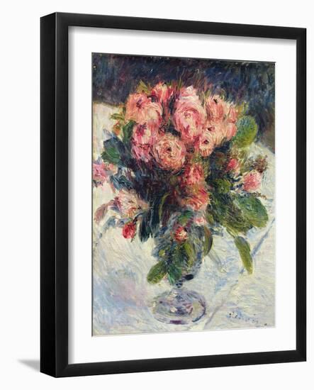 Moss-Roses, c.1890-Pierre-Auguste Renoir-Framed Giclee Print