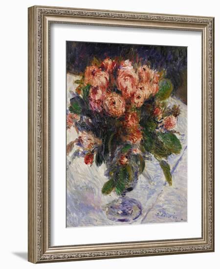 Moss Roses, circa 1890-Pierre-Auguste Renoir-Framed Giclee Print