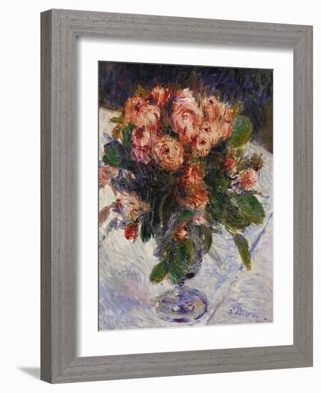 Moss Roses, circa 1890-Pierre-Auguste Renoir-Framed Giclee Print