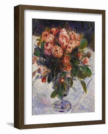 Moss Roses, circa 1890-Pierre-Auguste Renoir-Framed Giclee Print