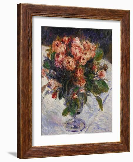 Moss Roses, circa 1890-Pierre-Auguste Renoir-Framed Giclee Print