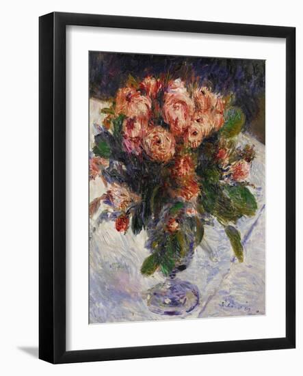 Moss Roses, circa 1890-Pierre-Auguste Renoir-Framed Giclee Print