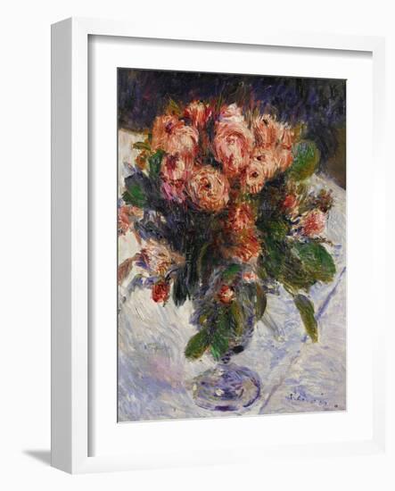 Moss Roses, circa 1890-Pierre-Auguste Renoir-Framed Giclee Print