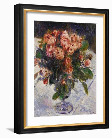 Moss Roses, circa 1890-Pierre-Auguste Renoir-Framed Giclee Print