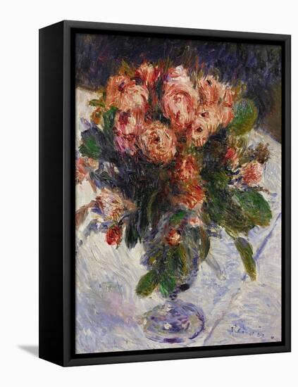 Moss Roses, circa 1890-Pierre-Auguste Renoir-Framed Premier Image Canvas