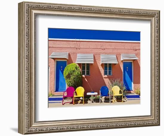 Motel Doors And Chairs, 2018-null-Framed Photographic Print