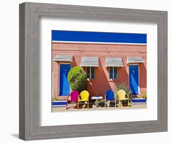 Motel Doors And Chairs, 2018-null-Framed Photographic Print