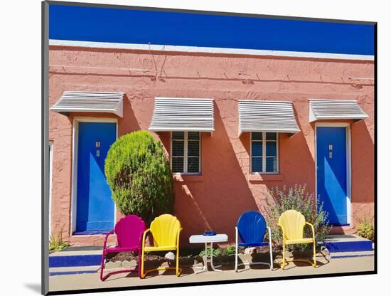 Motel Doors And Chairs, 2018-null-Mounted Photographic Print