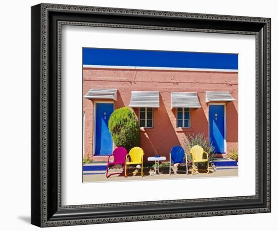 Motel Doors And Chairs, 2018-null-Framed Photographic Print