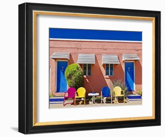 Motel Doors And Chairs, 2018-null-Framed Photographic Print