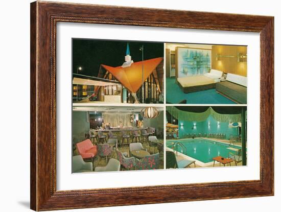 Motel Interiors-null-Framed Art Print