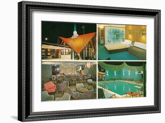 Motel Interiors-null-Framed Art Print