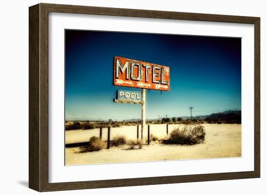 Motel Roadside Sign-Jody Miller-Framed Photographic Print