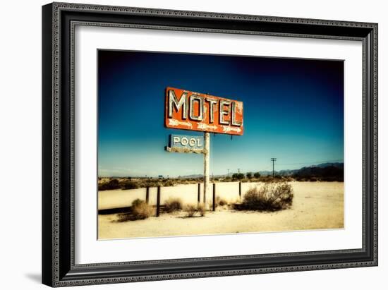 Motel Roadside Sign-Jody Miller-Framed Photographic Print