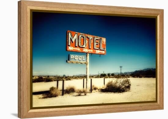 Motel Roadside Sign-Jody Miller-Framed Premier Image Canvas