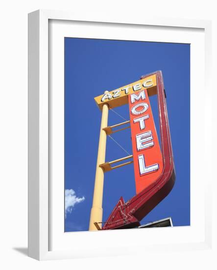 Motel, Route 66, Albuquerque, New Mexico, United States of America, North America-Wendy Connett-Framed Photographic Print