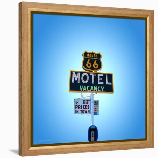 Motel Sign in America on Route 66-Salvatore Elia-Framed Premier Image Canvas