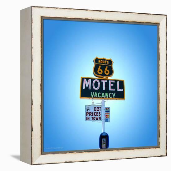 Motel Sign in America on Route 66-Salvatore Elia-Framed Premier Image Canvas