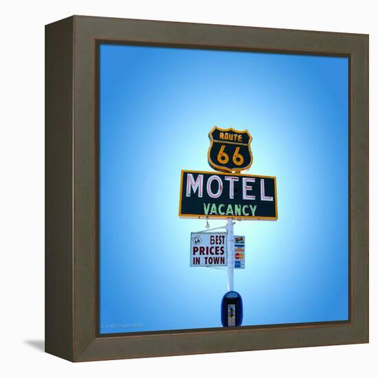 Motel Sign in America on Route 66-Salvatore Elia-Framed Premier Image Canvas