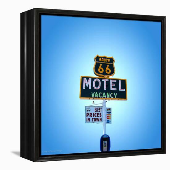 Motel Sign in America on Route 66-Salvatore Elia-Framed Premier Image Canvas