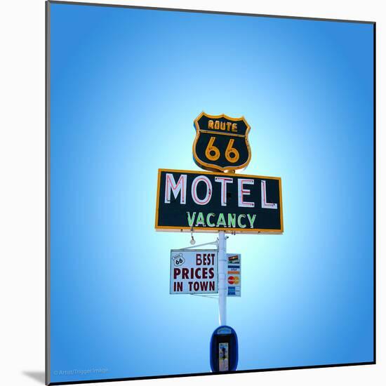 Motel Sign in America on Route 66-Salvatore Elia-Mounted Photographic Print