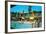 Motel Swimming Pool-null-Framed Art Print