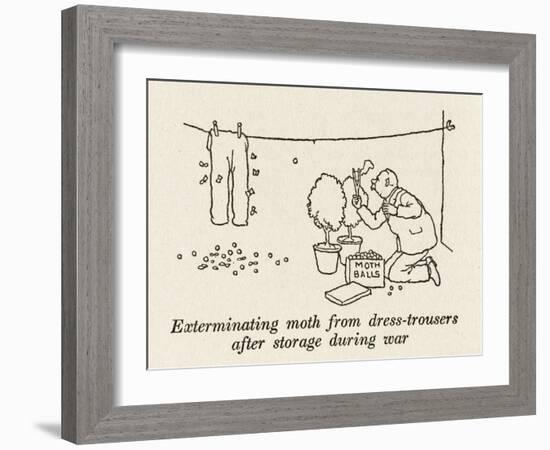 Moth Exterminating-William Heath Robinson-Framed Art Print