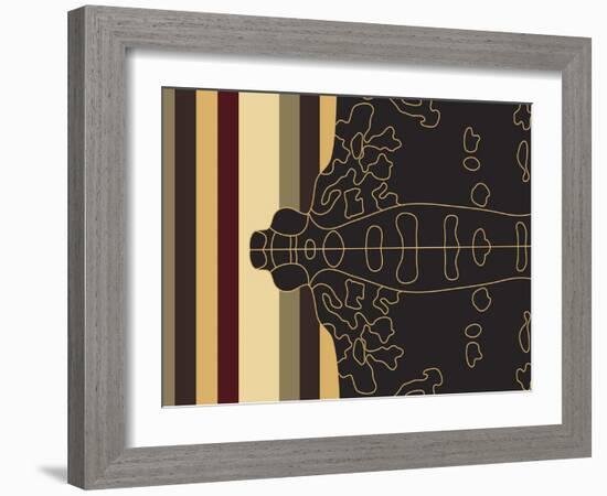 Moth Mapping Stripe-Belen Mena-Framed Giclee Print