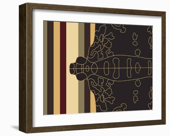 Moth Mapping Stripe-Belen Mena-Framed Giclee Print