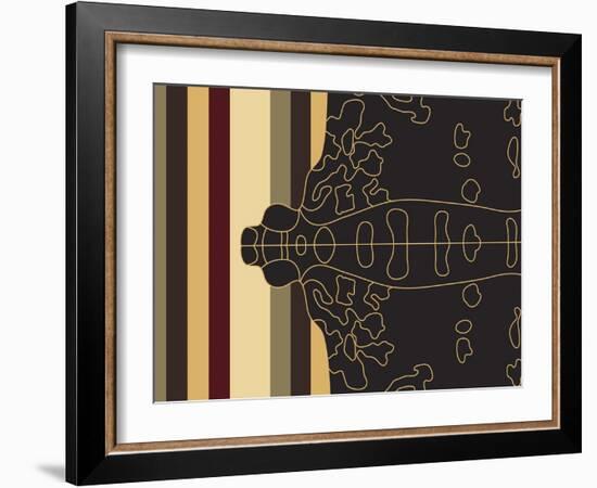 Moth Mapping Stripe-Belen Mena-Framed Giclee Print