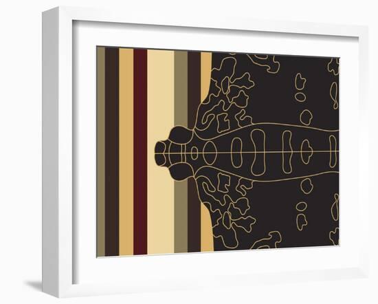 Moth Mapping Stripe-Belen Mena-Framed Giclee Print