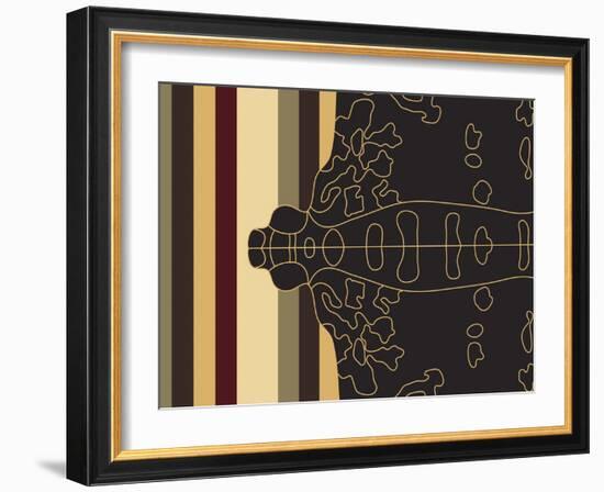 Moth Mapping Stripe-Belen Mena-Framed Giclee Print