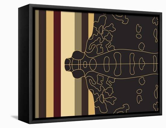 Moth Mapping Stripe-Belen Mena-Framed Premier Image Canvas