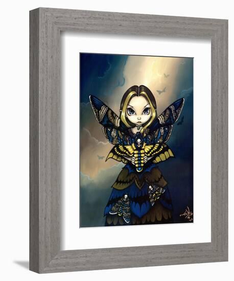 Moth Queen Fairy:   Acherontia atropos-Jasmine Becket-Griffith-Framed Art Print